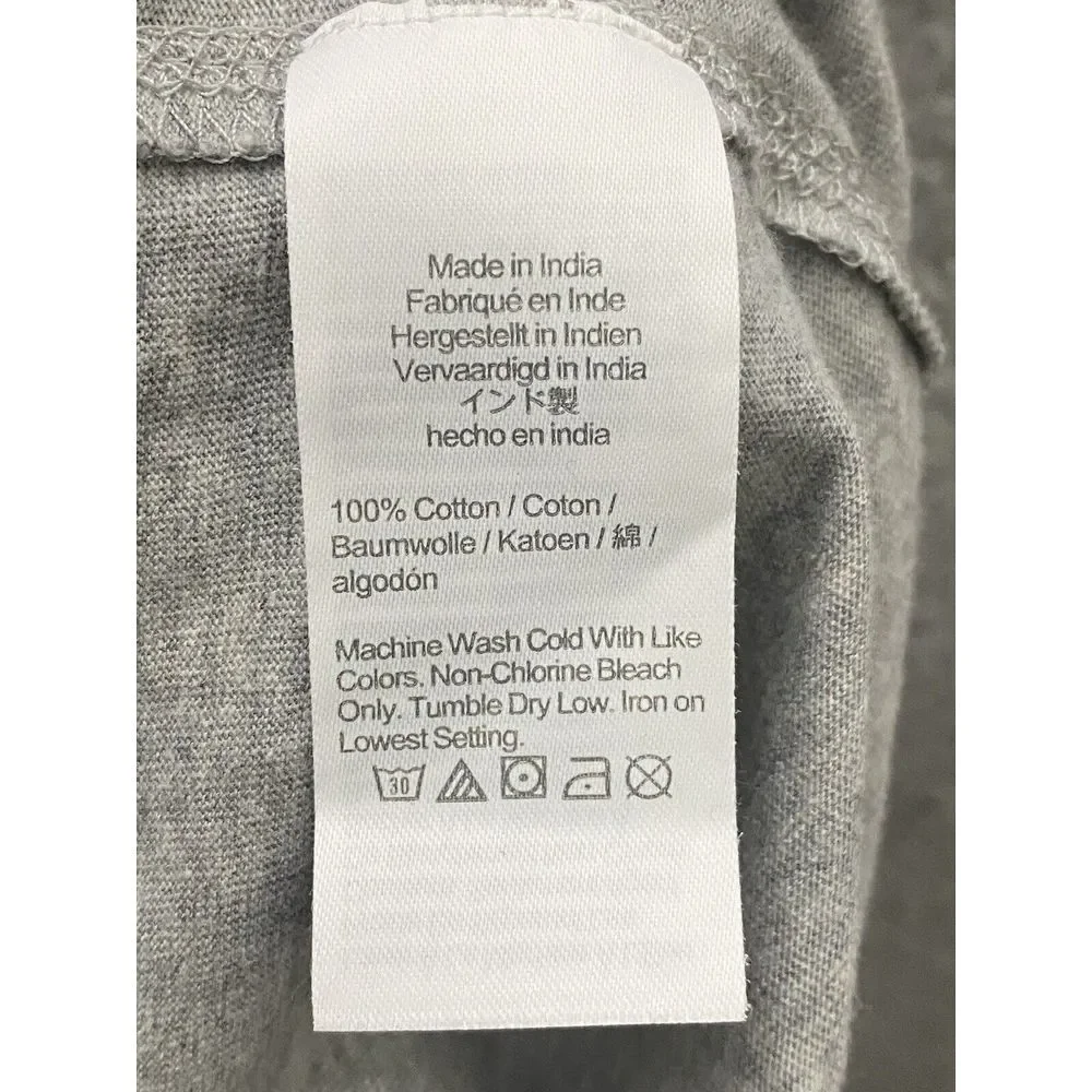 J.CREW Mens Jersey Henley with Plaid Lining Long Sleeve Gray‎ Size XL